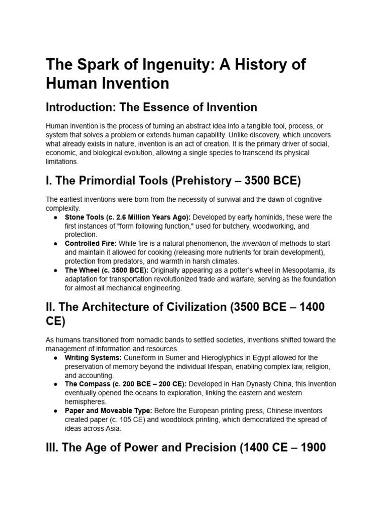 Create A Document of Human Invention | PDF