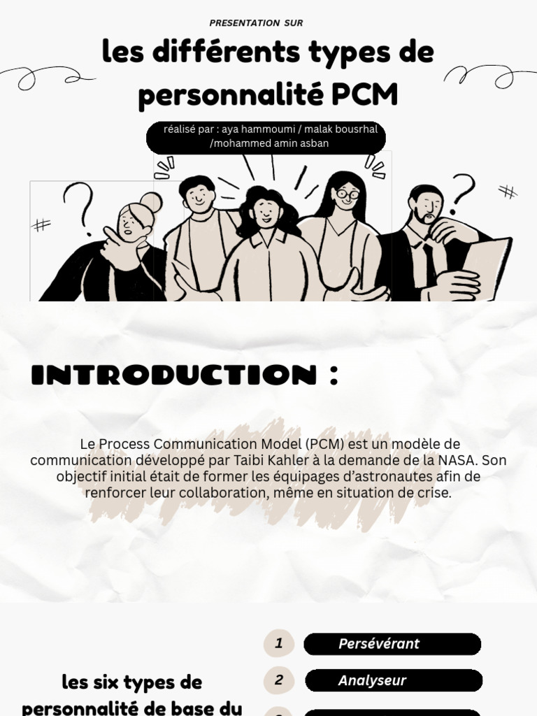 Les Différents Types de Personnalité PCM | PDF | la perception | Stress ...