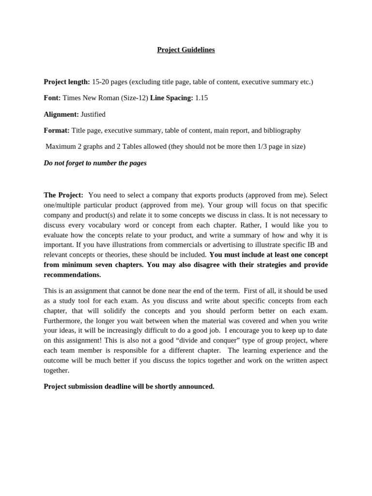 Group Project Guidelines | PDF