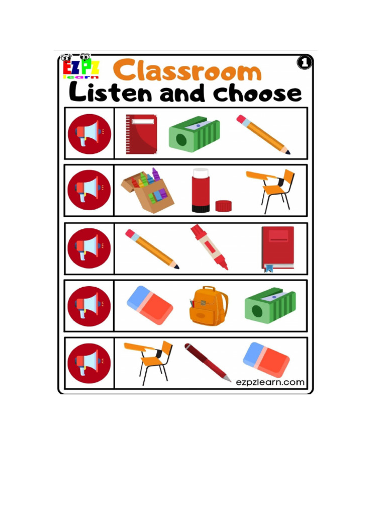 Classroom Objects | PDF