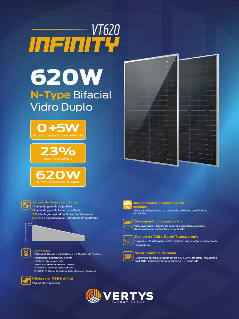 Datasheet Vertys - Vt620 Infinity | PDF | Eletromagnetismo | Eletricidade