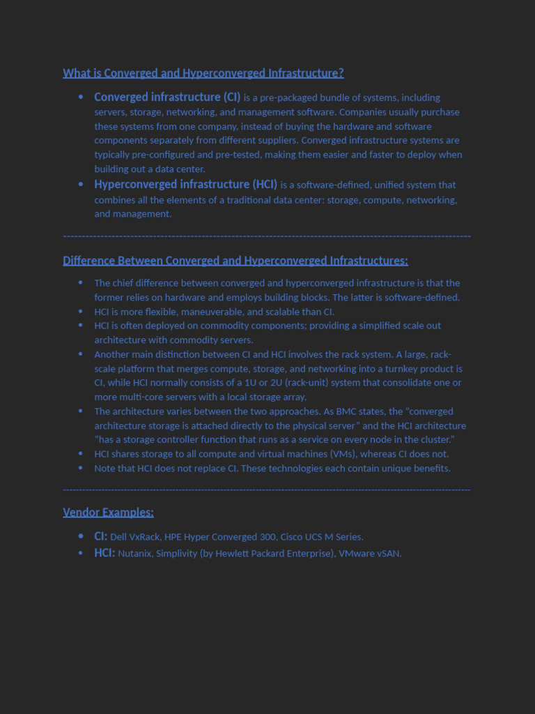 Converged and Hyperconverged Infrastructure | PDF