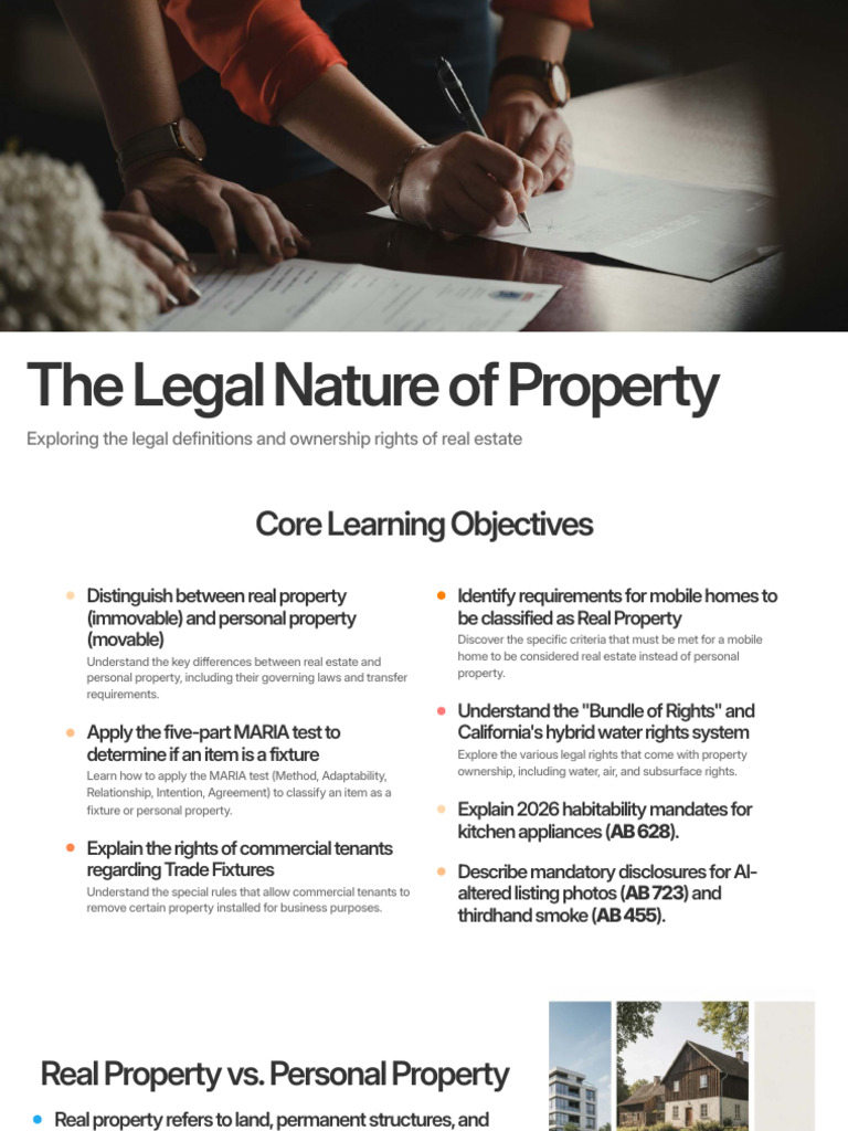 Legal - Module 2 The Legal Nature of Property | PDF | Real Property ...