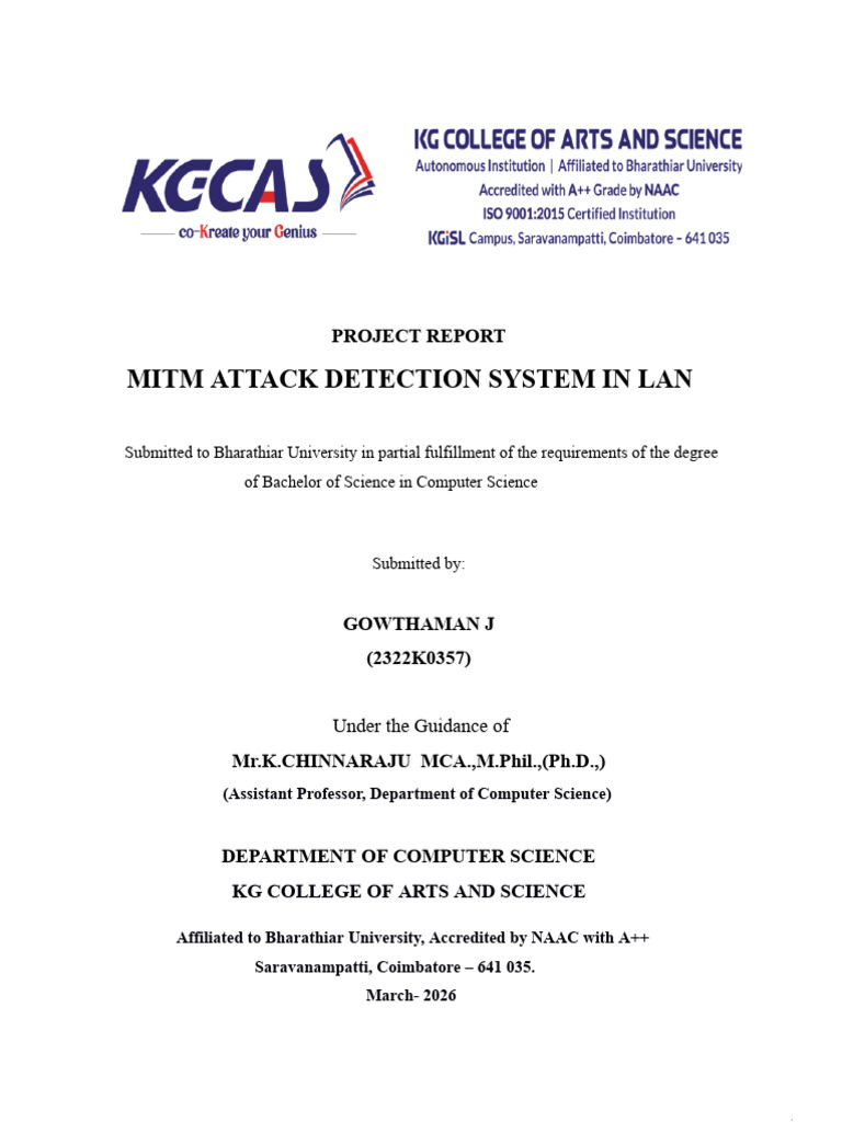 Mitm Attack Detection System in Lan: Project Report | PDF | Software ...