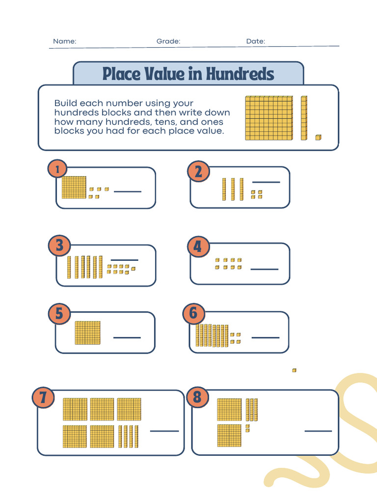 Place Value in Hundreds Worksheet | PDF