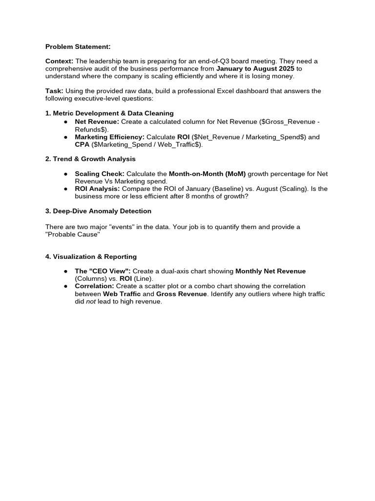 Problem Statement | PDF