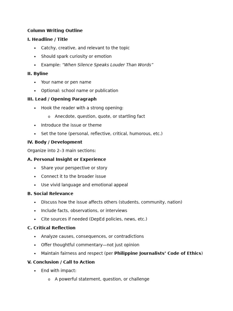 Column Writting | PDF