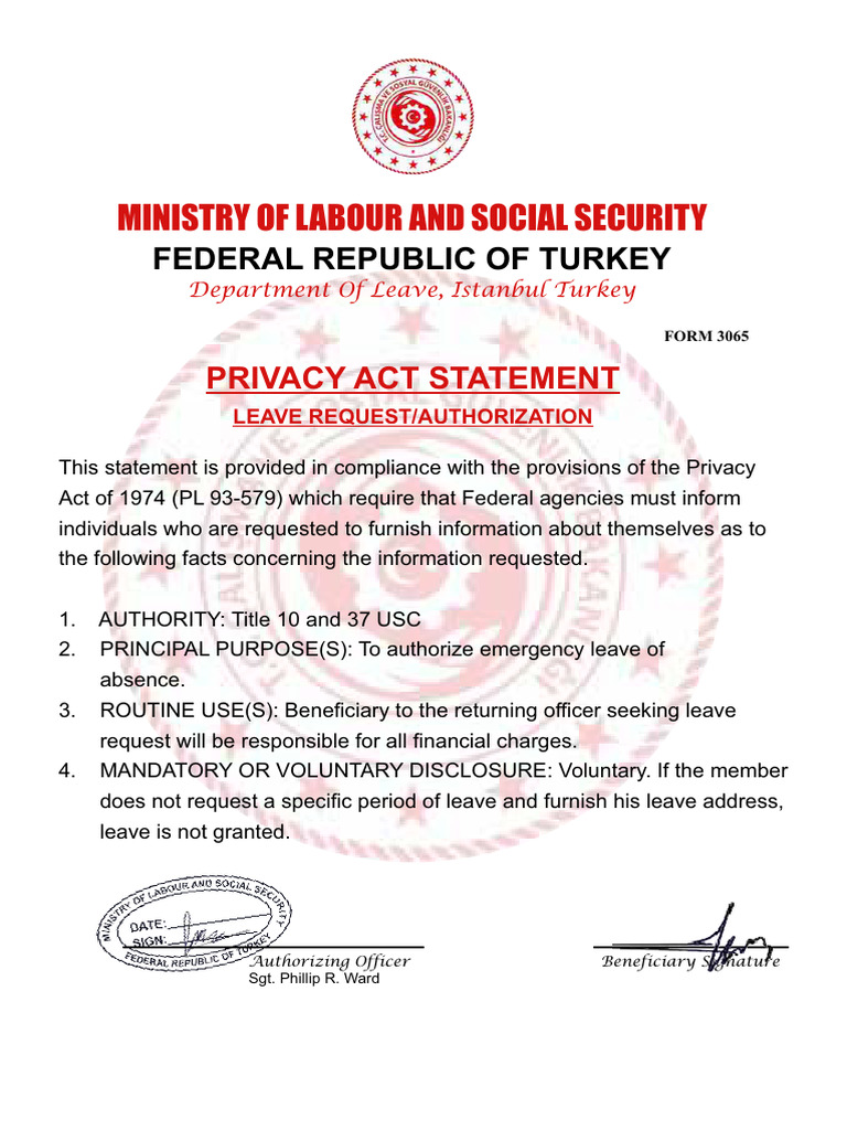 Leave Request Authorization | PDF