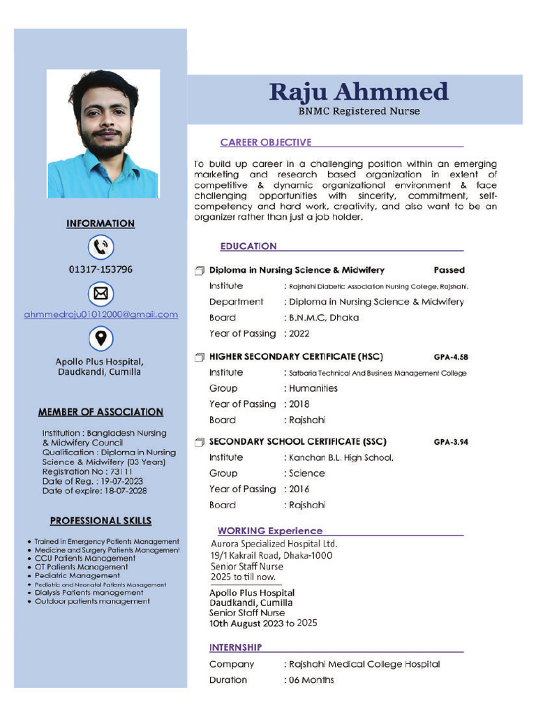 CV of Raju Ahmmed Final - Extracted - 0105 | PDF