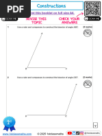 Geometry Construction Exam Questions | PDF | Circle | Triangle