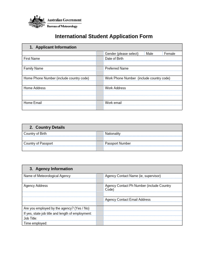 International Students Application Form-Final | PDF