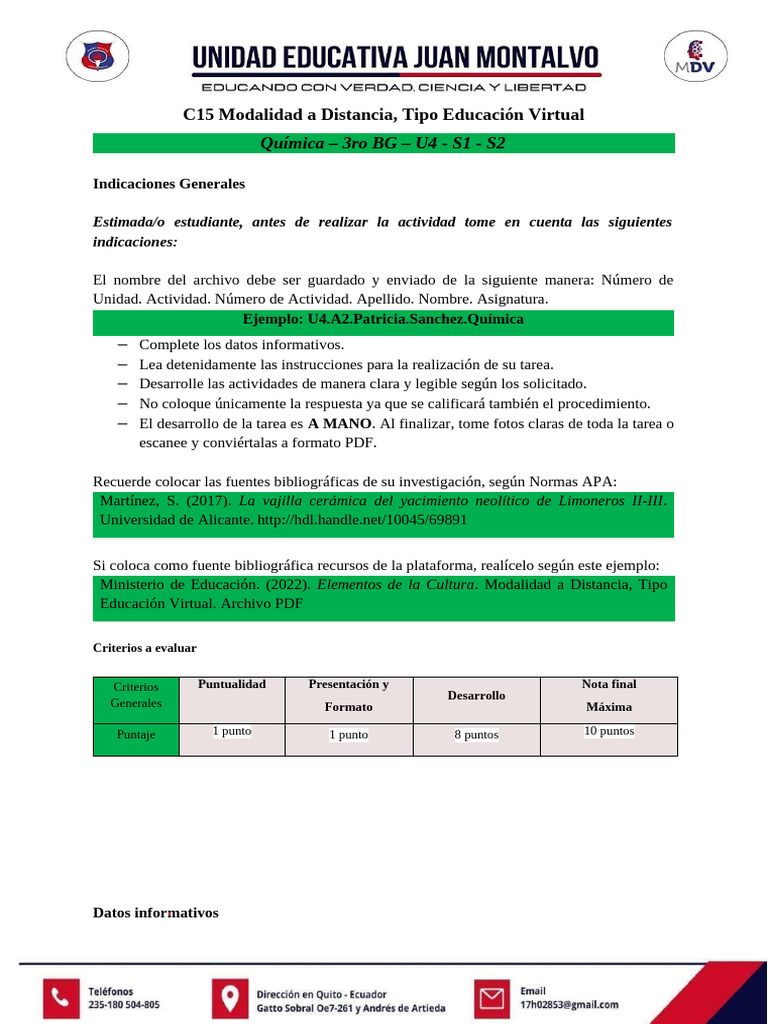 Actividad de Aprendizaje 1 Unidad 4 | PDF