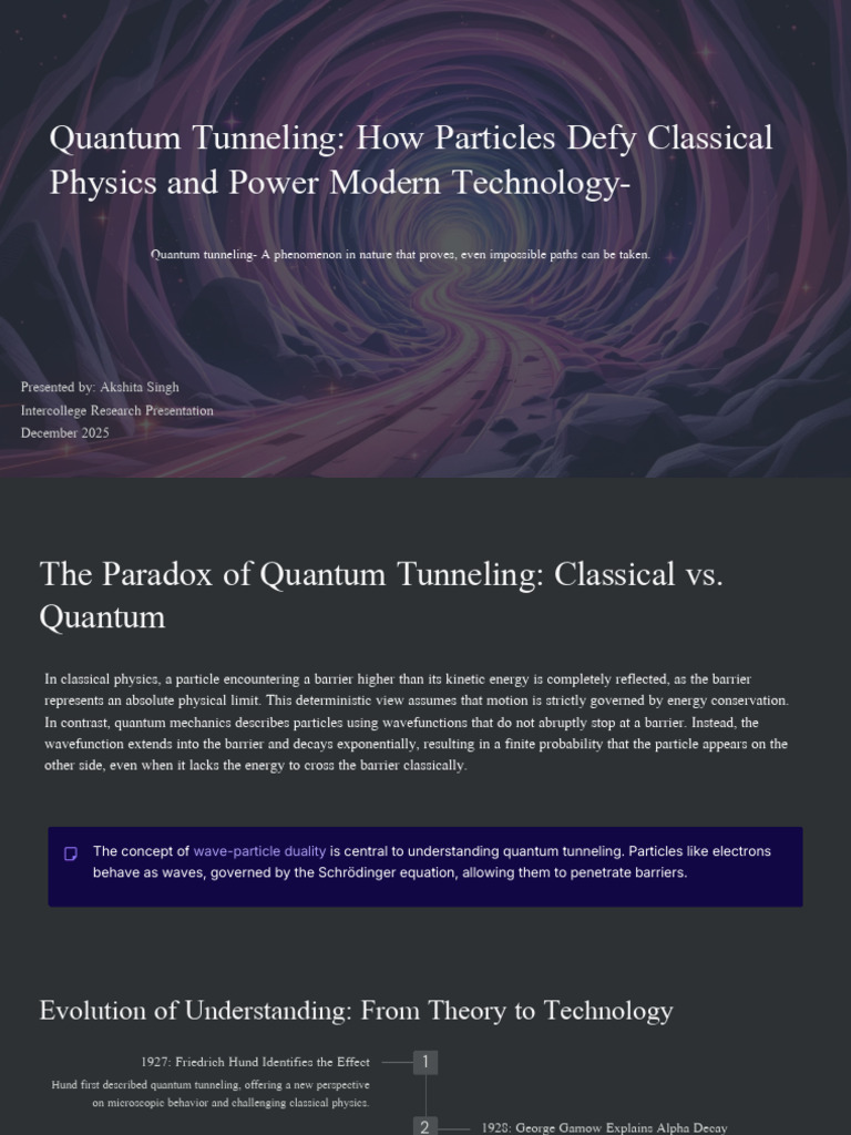 Quantum Tunneling | PDF | Quantum Tunnelling | Quantum Mechanics