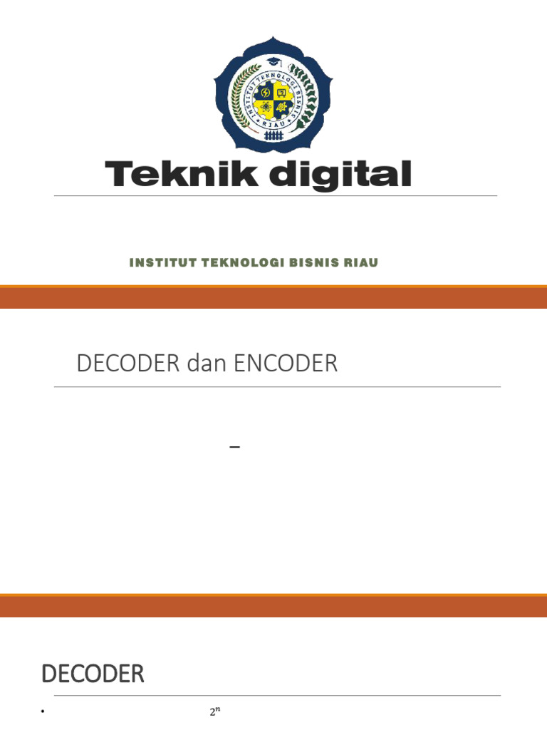 Pertemuan 13 - Encoder Dan Decoder | PDF