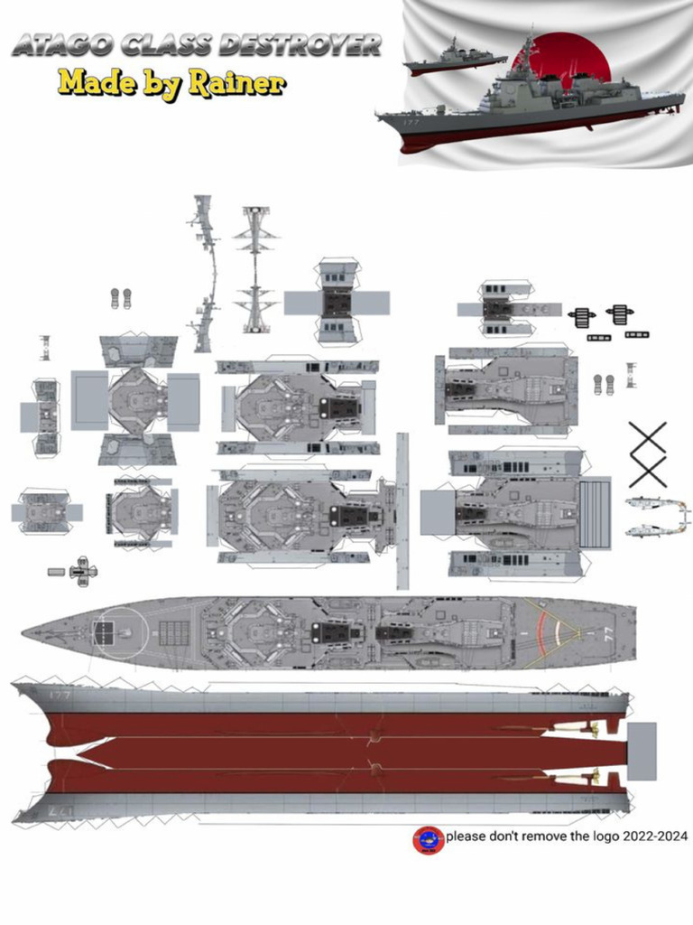 Military Ship Papercraft Pack | PDF