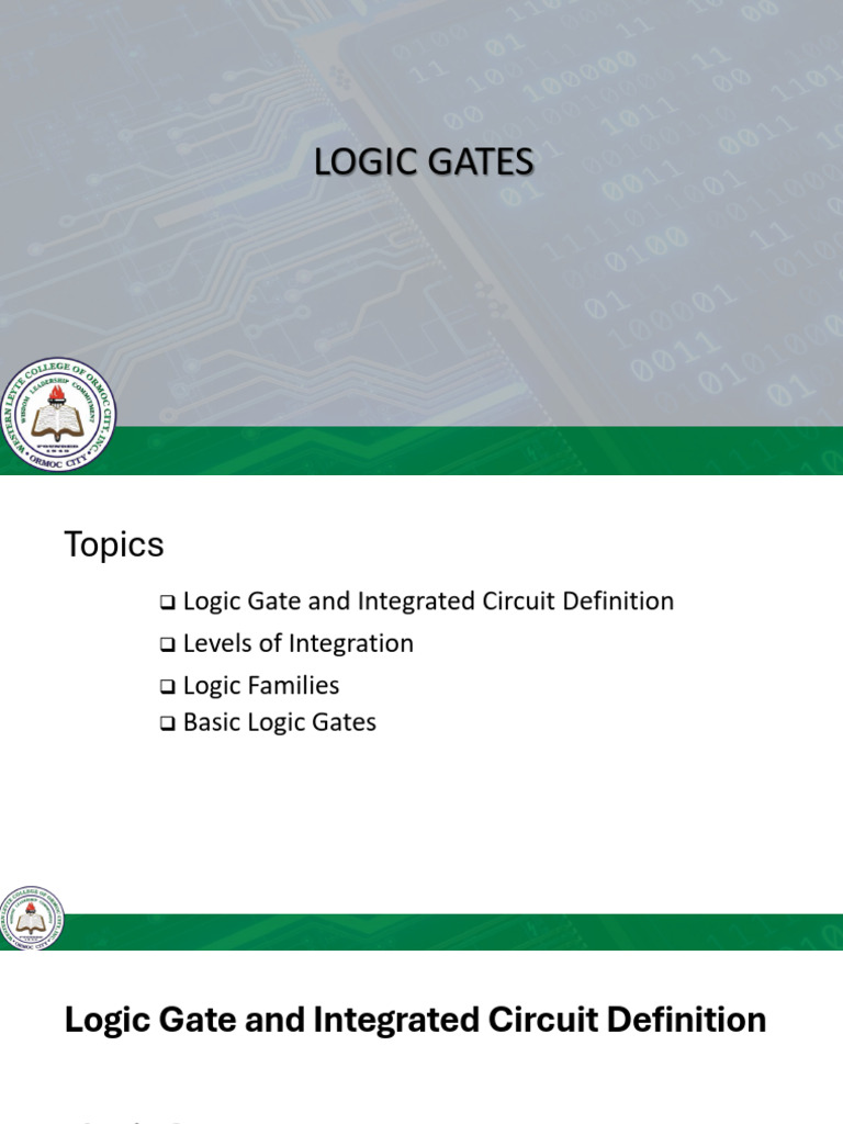 04 Logic Gates | PDF | Integrated Circuit | Logic Gate