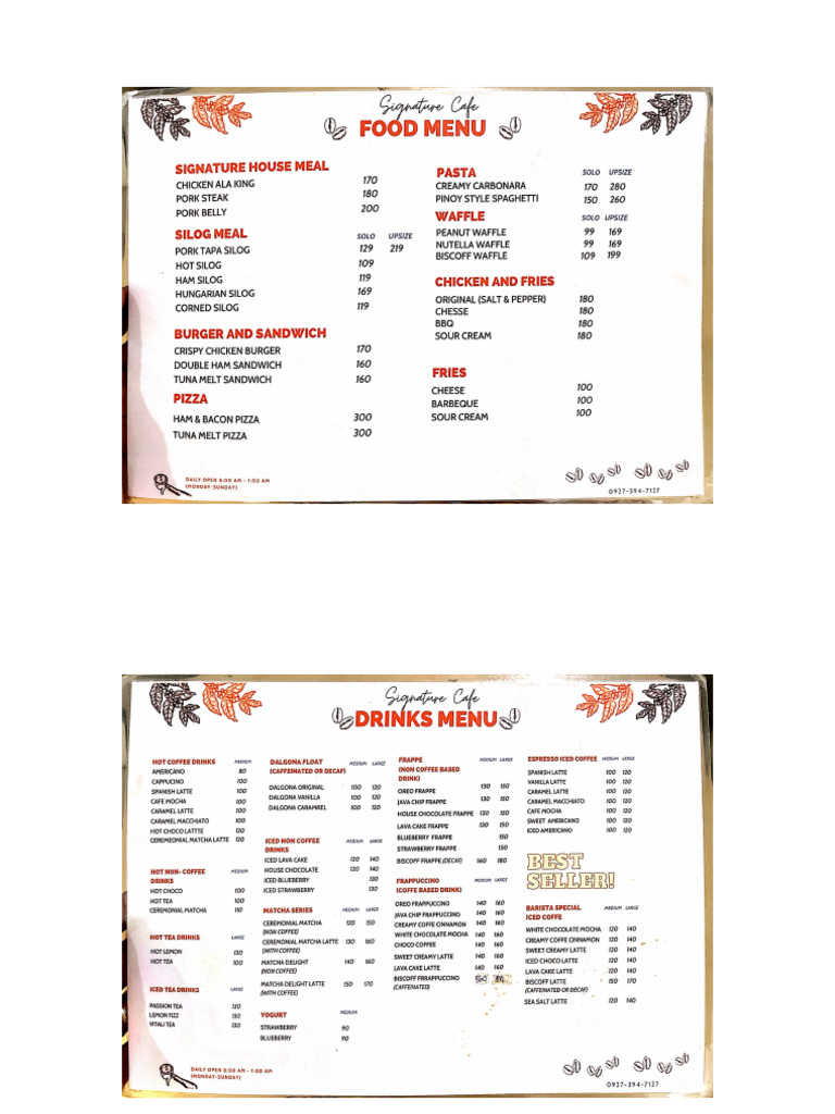 Signature Cafe | PDF