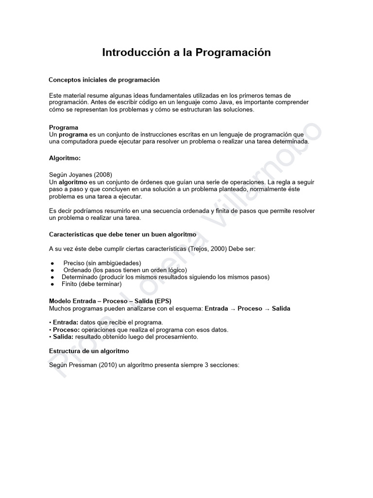 Intro Programacion Eps Algoritmo | PDF | Programación de computadoras ...