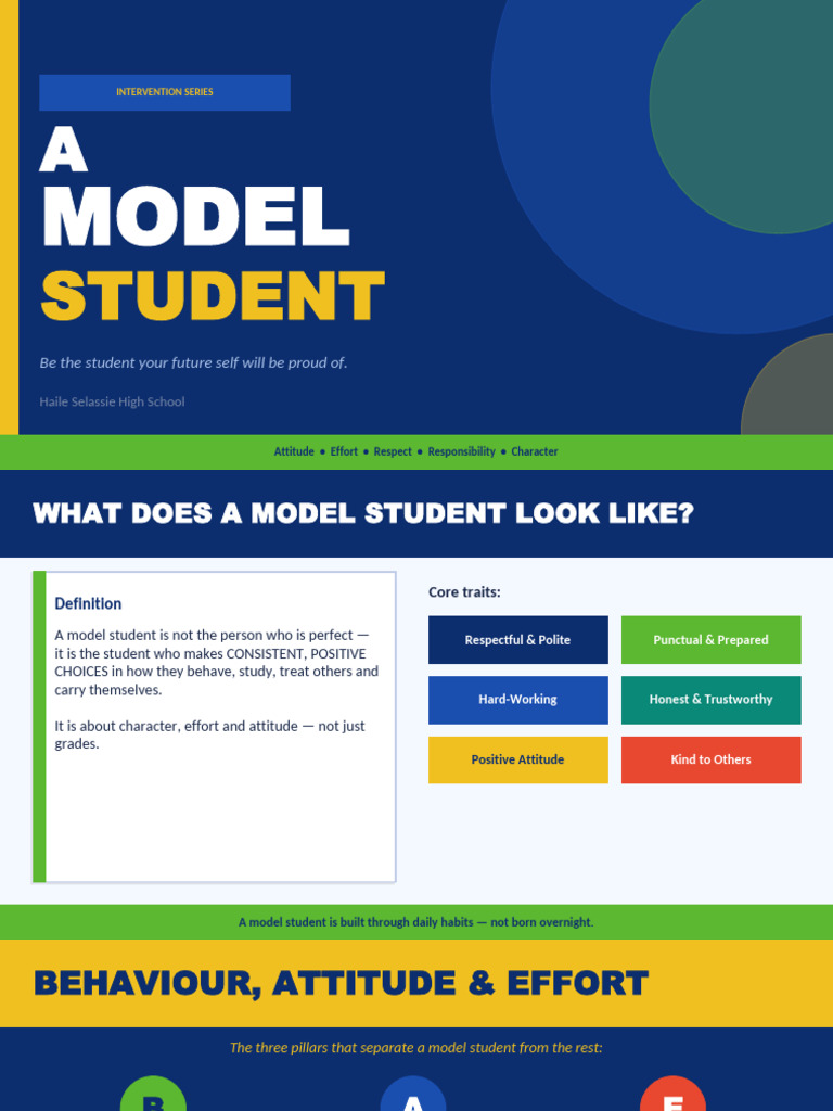 AModelStudent HaileSSelassieHS | PDF | Teachers | Homework