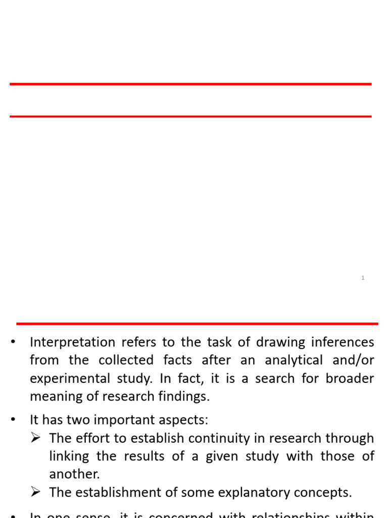Lecture-08 (Interpretation & Report Writing) | PDF | Methodology ...