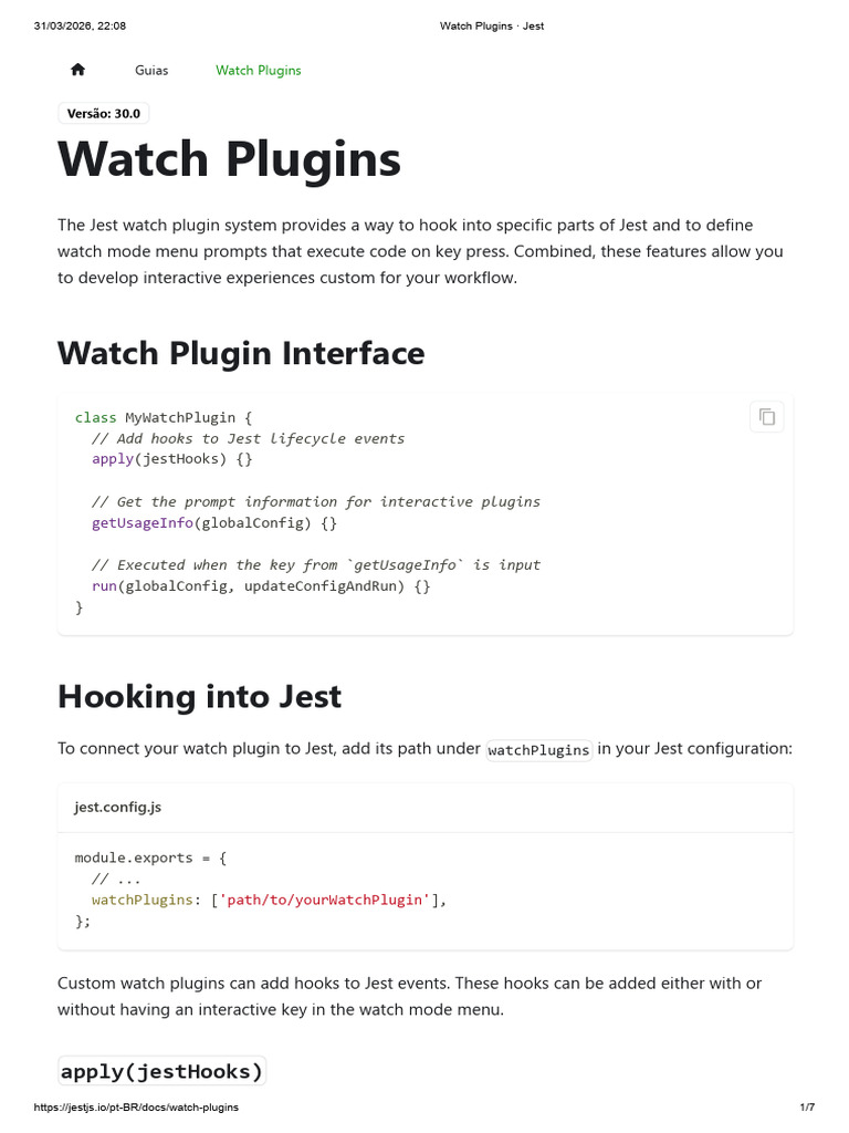 Watch Plugins Jest | PDF | Computer Programming | Programming Paradigms