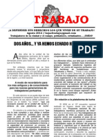 Hoja El trabajo - A dos años de la Unidad de los trabajadores Portuarios del Bío Bío