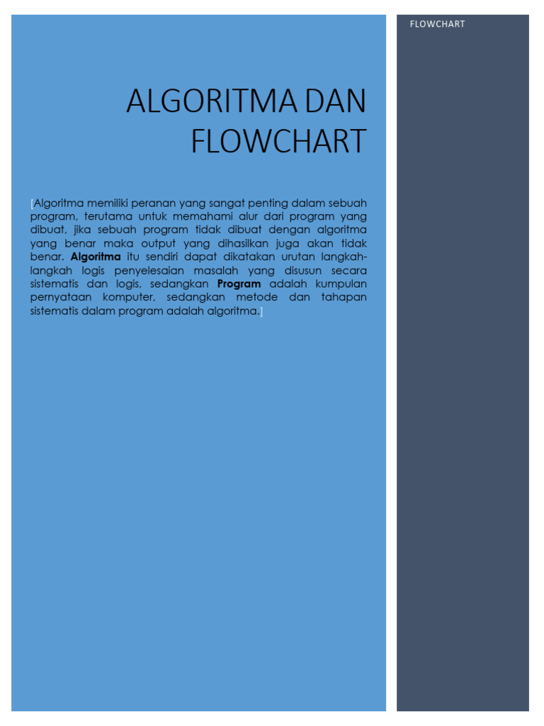 Algoritma Dan Flowchart | PDF