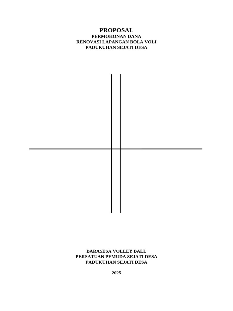 Proposal Lapangan Voli | PDF