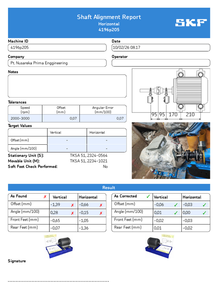 Shaft Alignment Report 20260210-08.17.43 | PDF