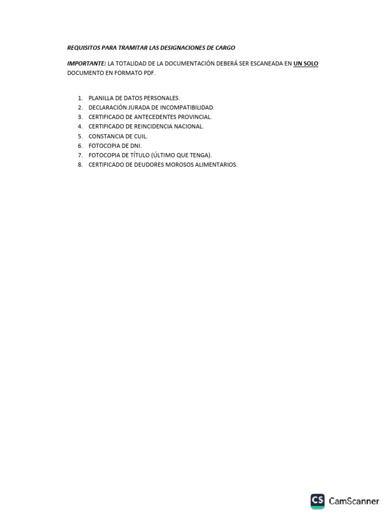 Requisitos Designaciones Por Resolucion Ministerial | PDF