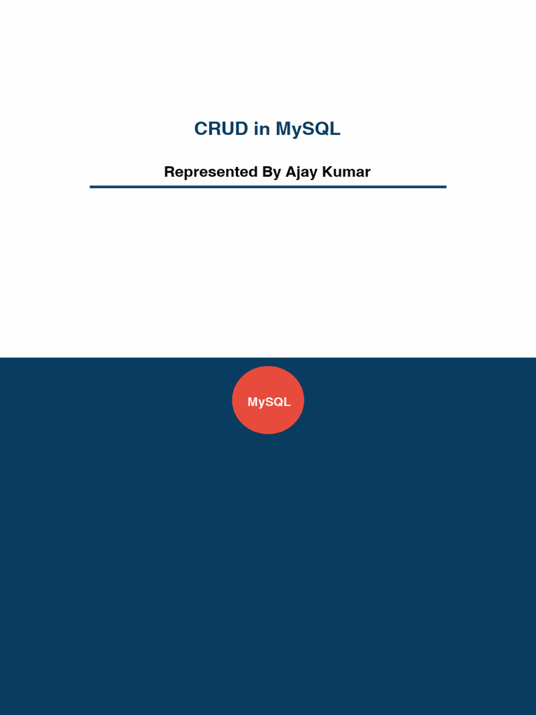 Mastering CRUD Operations in MySQL | PDF | Database Transaction ...