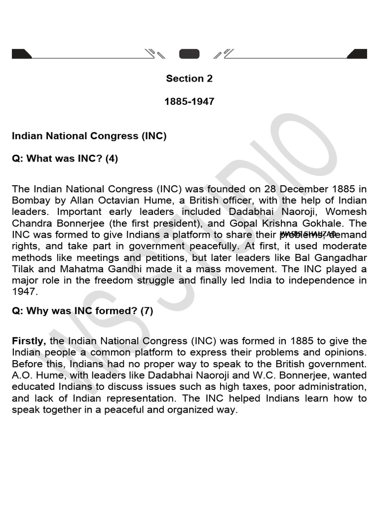 Section 2 Complete | PDF | Partition Of India | All India Muslim League