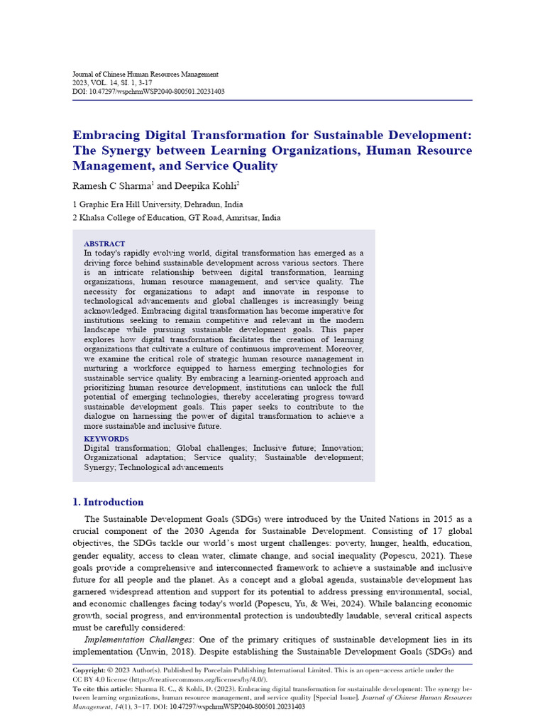 Embracing Digital Transformation For Sustainable Development | PDF ...