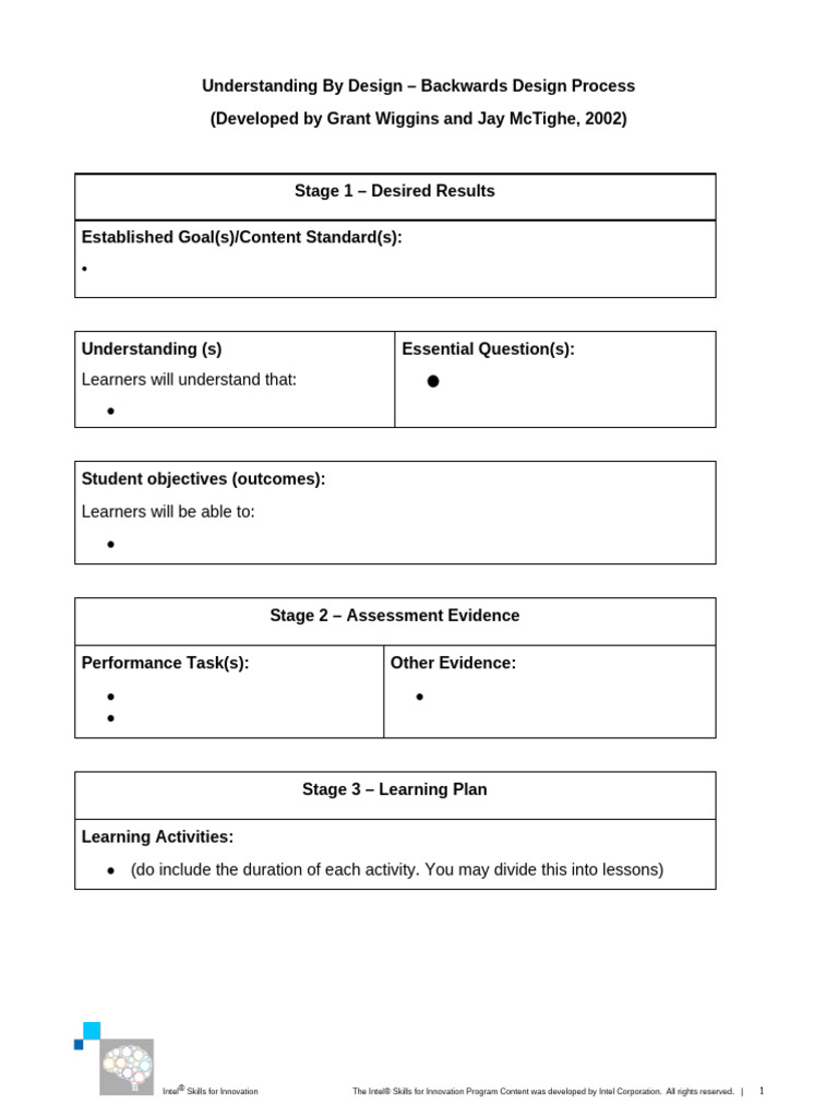 UbD Lesson Plan Template | PDF