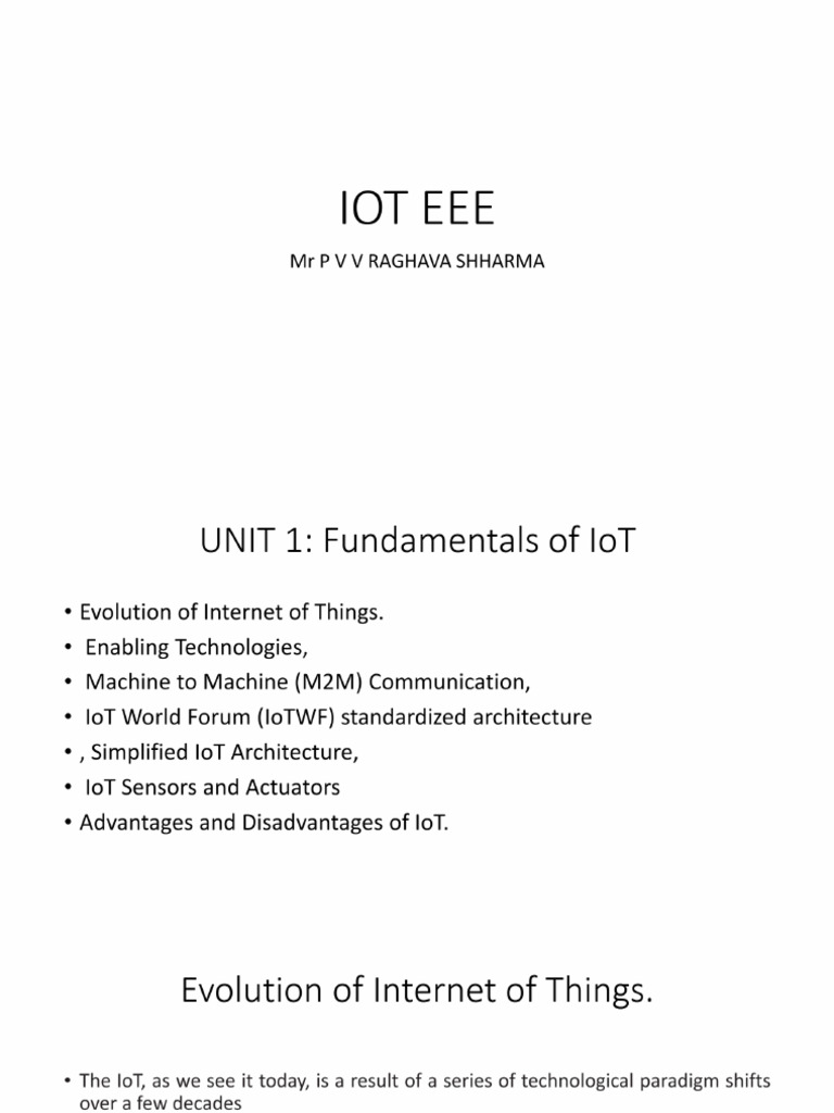 Iot Unit - 1 | PDF