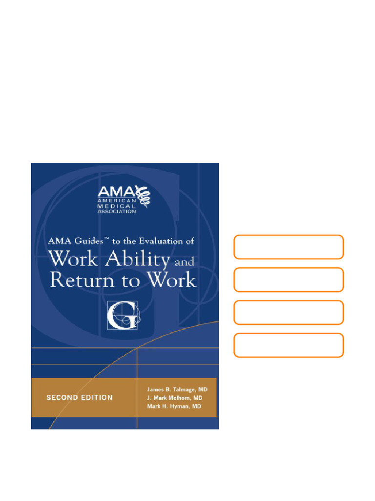 Access AMA Guides To The Evaluation of Work Ability and Return To Work ...