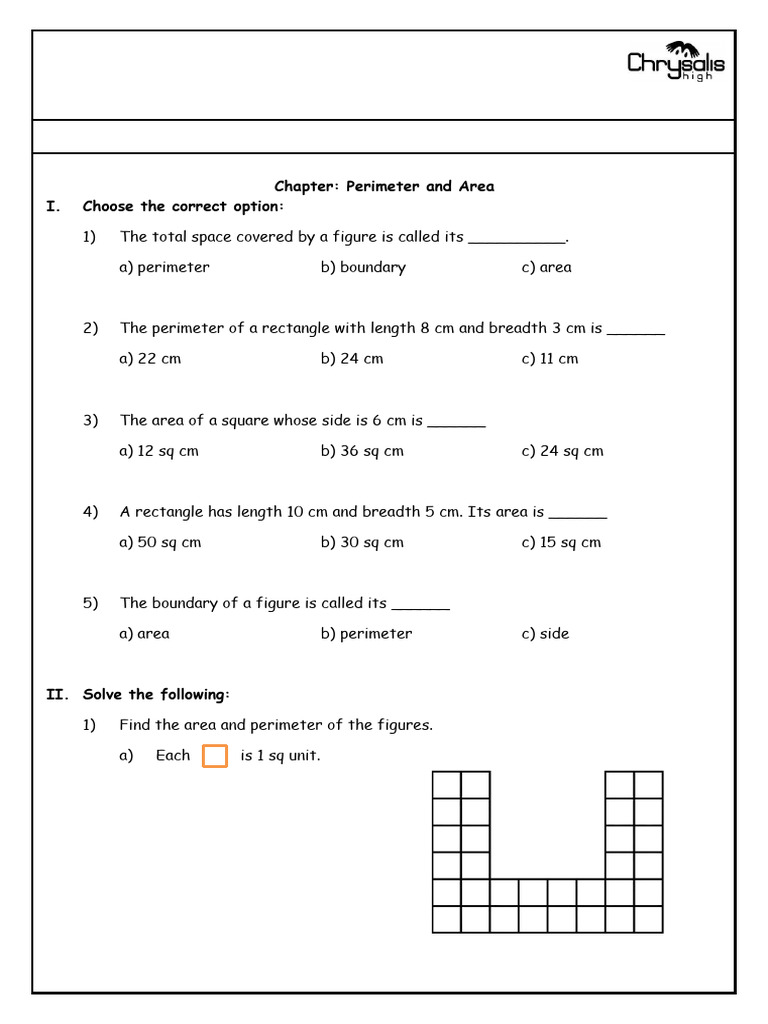 RWS-4-Perimeter, Area, Lines and Shapes - Math-Grade IV-Term End ...