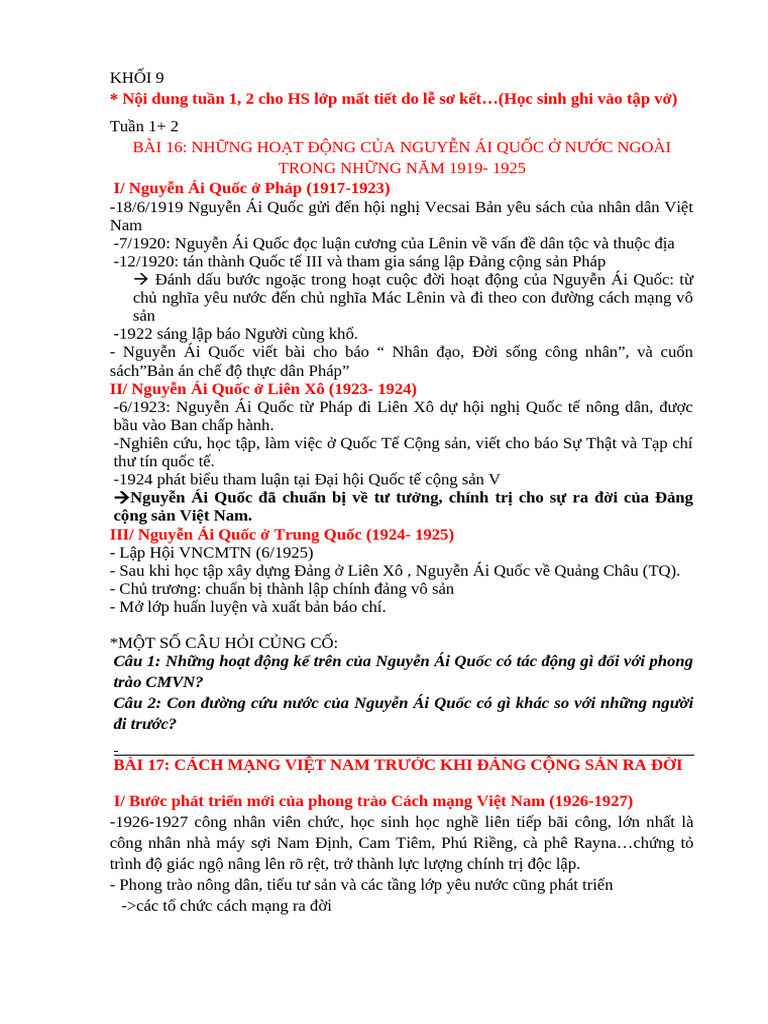 Lich Su 9 | PDF