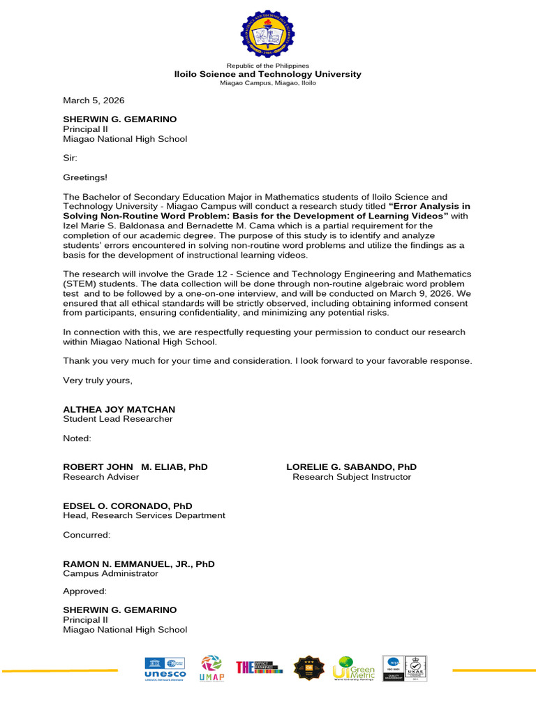 Letter For Principal FINAL3 | PDF