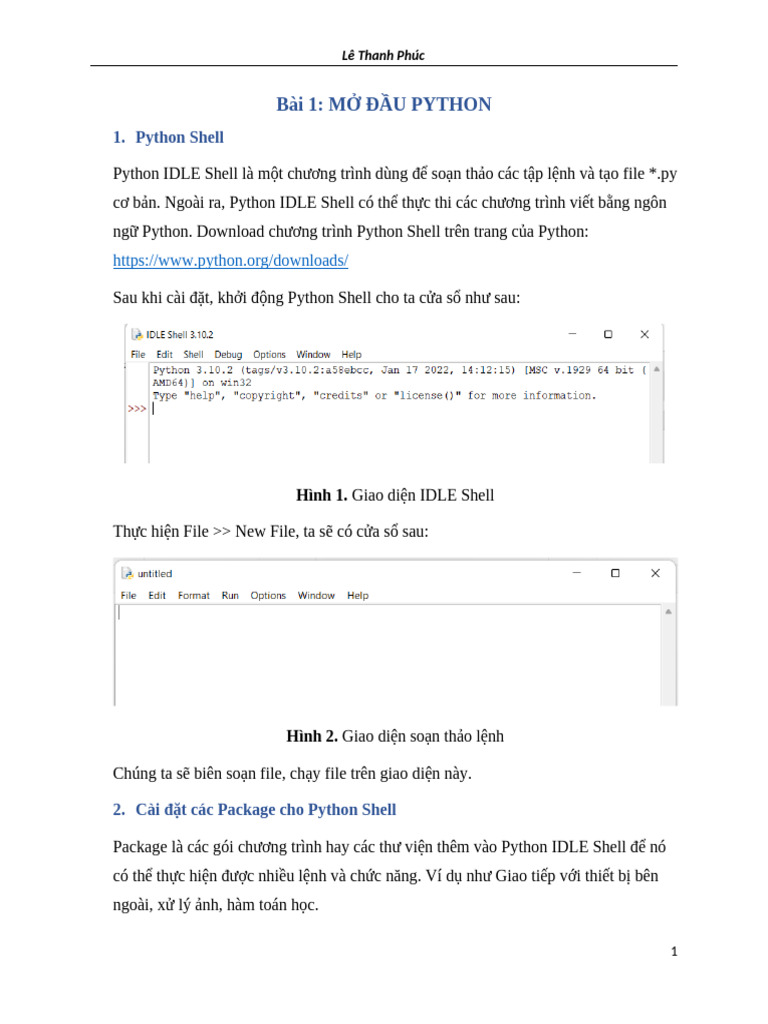 HƯỚNG DẪN PYTHON - V3 | PDF