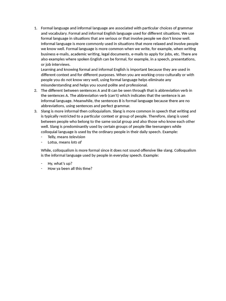 Bahasa Inggris Tuton 1 | PDF