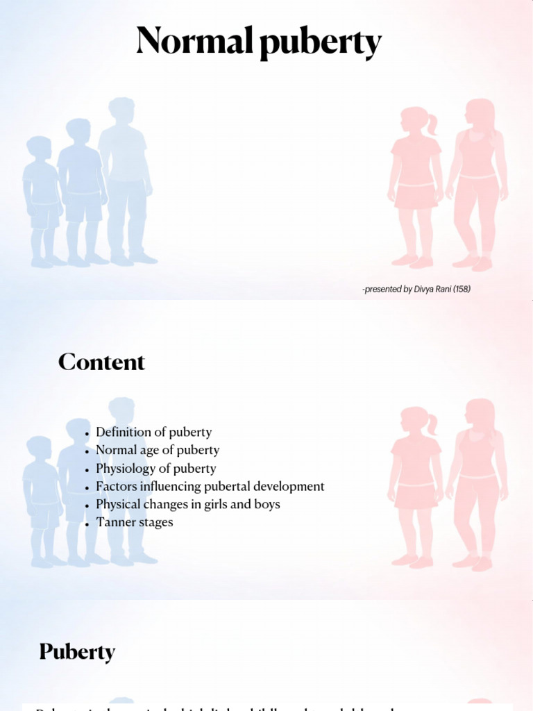 Normal Puberty | PDF