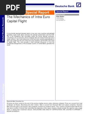 Garber Deutsche Bank Dec 2010 Intra Euro Capital Flight Mechanics