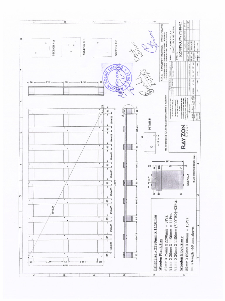Wooden Pallets Approved Drawing - With Slotting (M10-R) 26.12.2025 | PDF