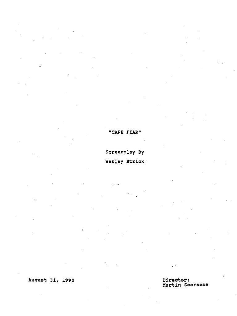 Cape Fear Script | PDF