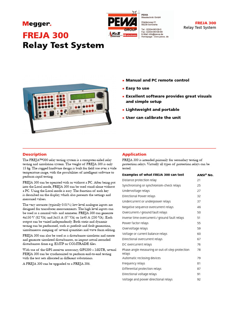 No Item 127 - Freeja 3 Phase Test Set | PDF | Transformer | Relay