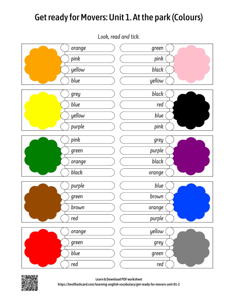 Unit 1 Colors | PDF