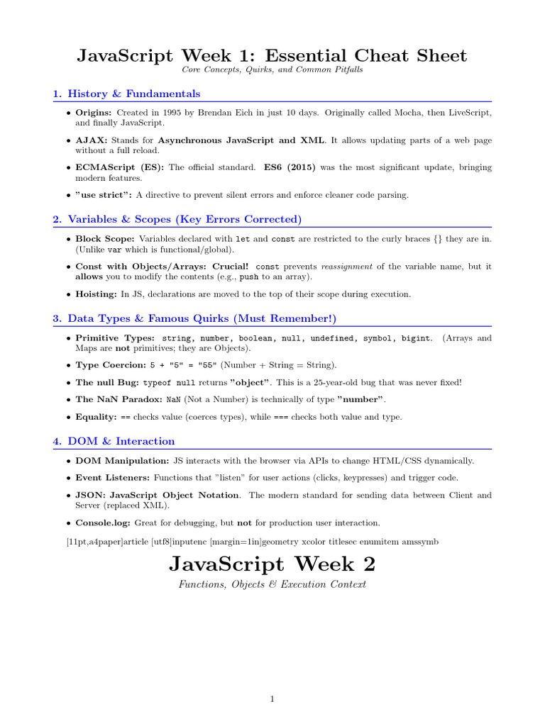 Cheat Sheet | PDF
