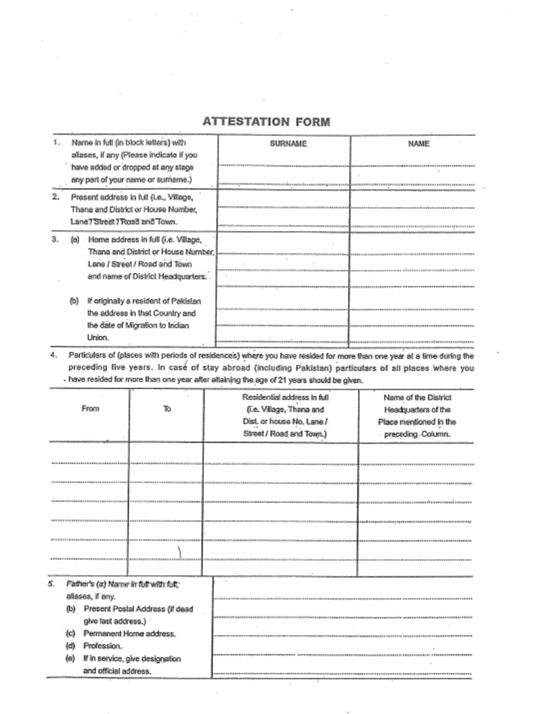 Attestation Form | PDF