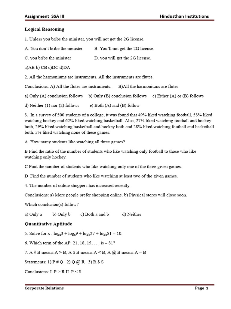 Assignment - Soft Skills and Aptitude III | PDF | Chess Theory | Chess